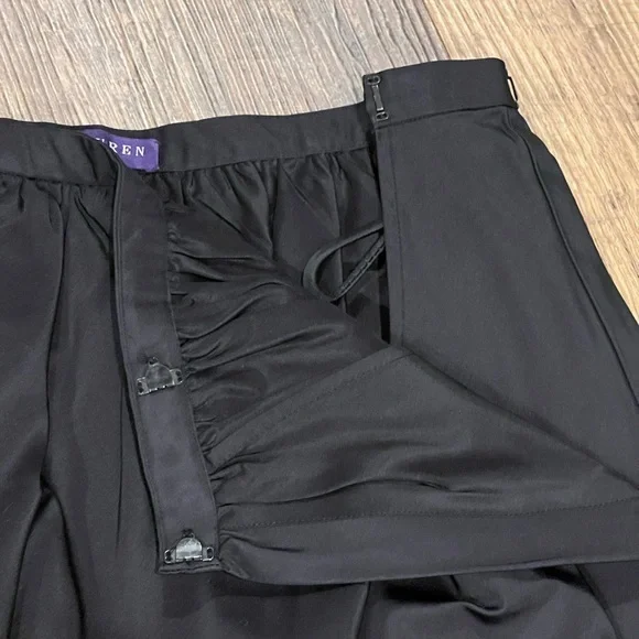 Ralph Lauren Collection silk skirt womens size 6 Purple Label‎ 100% silk black - Picture 5 of 10
